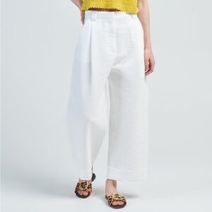 NEW RACHEL COMEY White Wide Leg Crew Pant | Size 0